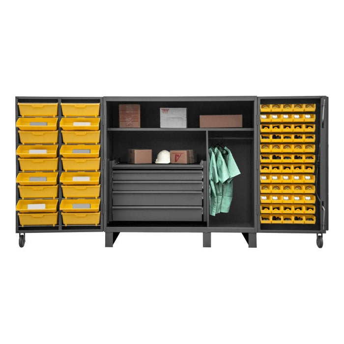 HDC60-72DC18TB5B95 Drawer Cabinet, 2 Shelves, 60 Bins