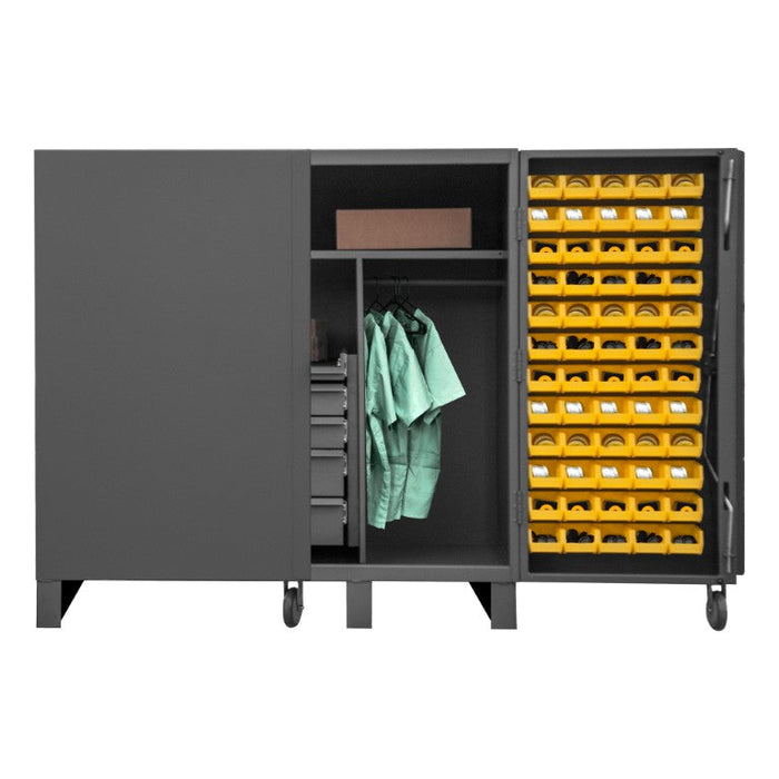 HDC60-72DC18TB5B95 Drawer Cabinet, 2 Shelves, 60 Bins