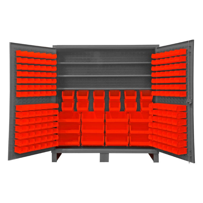 HDC72-192-3S1795 Cabinet, 3 Shelves, 192 Red Bins