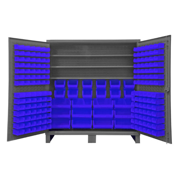 HDC72-192-3S5295 Cabinet, 3 Shelves, 192 Blue Bins