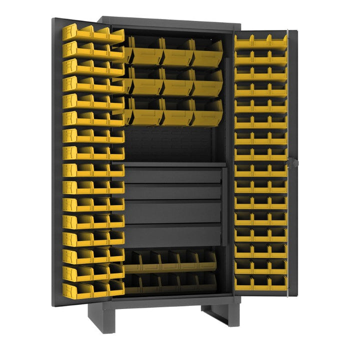 HDCD243678-120-4M95 Cabinet, 1 Shelf, 120 Bins, 4 Drawers