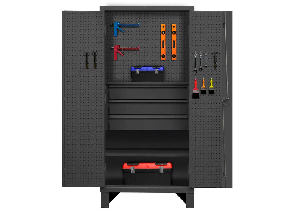 HDCDPWT243678-3M95 Pegboard Cabinet, 1 Shelf, 3 Drawers