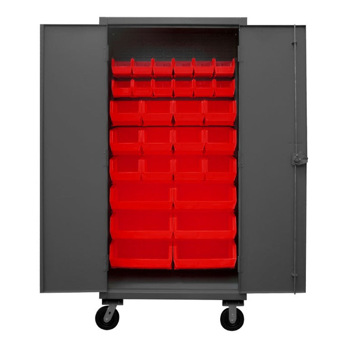 HDCM36-30-1795 Mobile Cabinet, 30 Red Bins