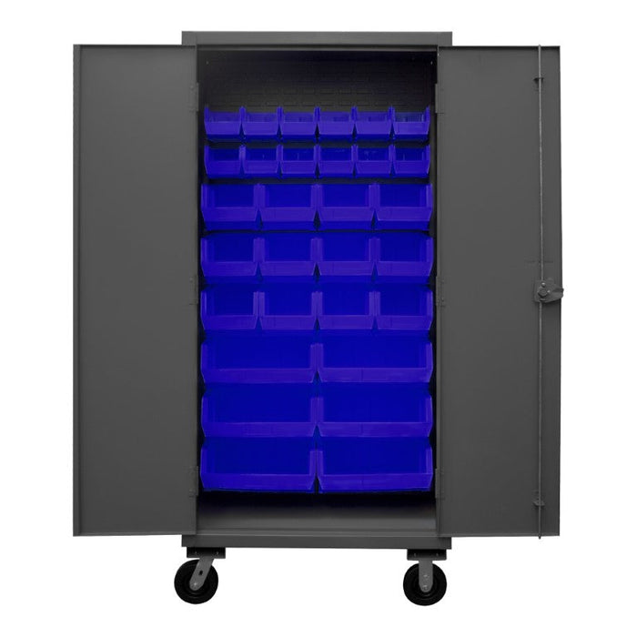 HDCM36-30-5295 Mobile Cabinet, 30 Blue Bins