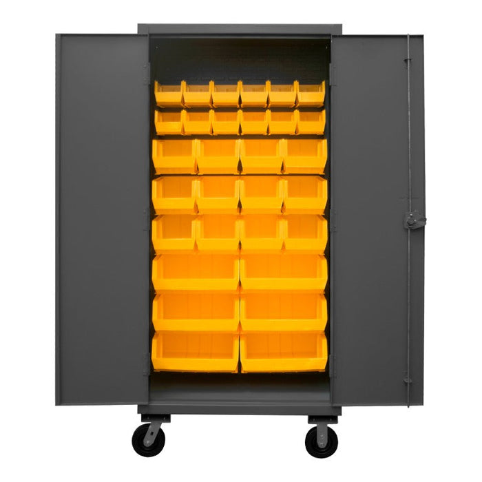 HDCM36-30-95 Mobile Cabinet, 30 Yellow Bins