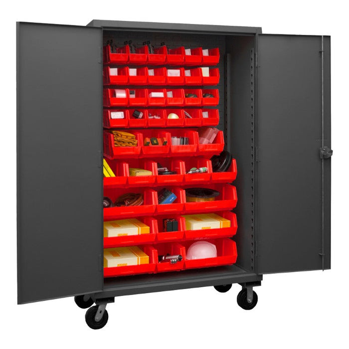 HDCM48-42-1795 Mobile Cabinet, 42 Red Bins