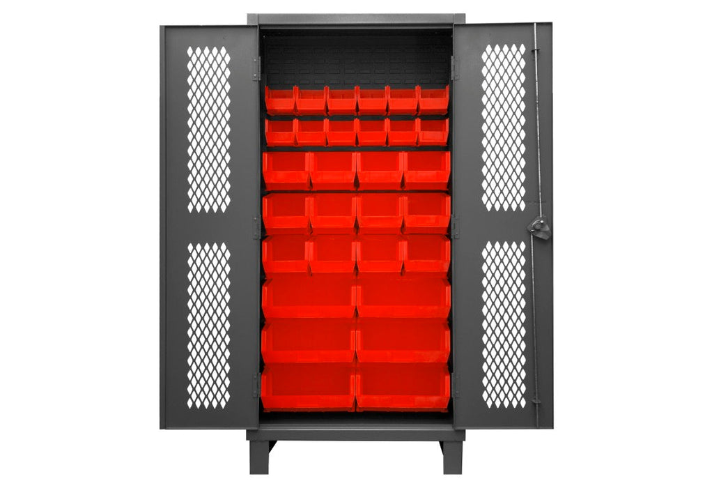 HDCV36-30B-1795 Ventilated Cabinet, 30 Red Bins
