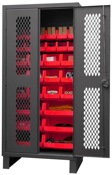 HDCV36-30B-1795 Ventilated Cabinet, 30 Red Bins