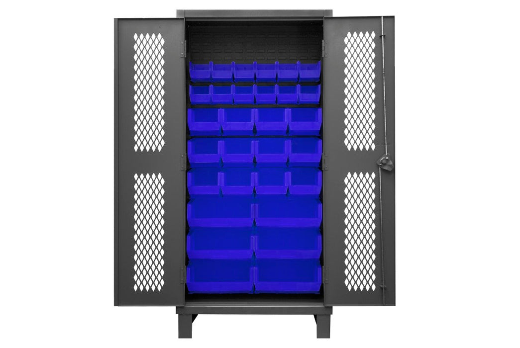 HDCV36-30B-5295 Ventilated Cabinet, 30 Blue Bins