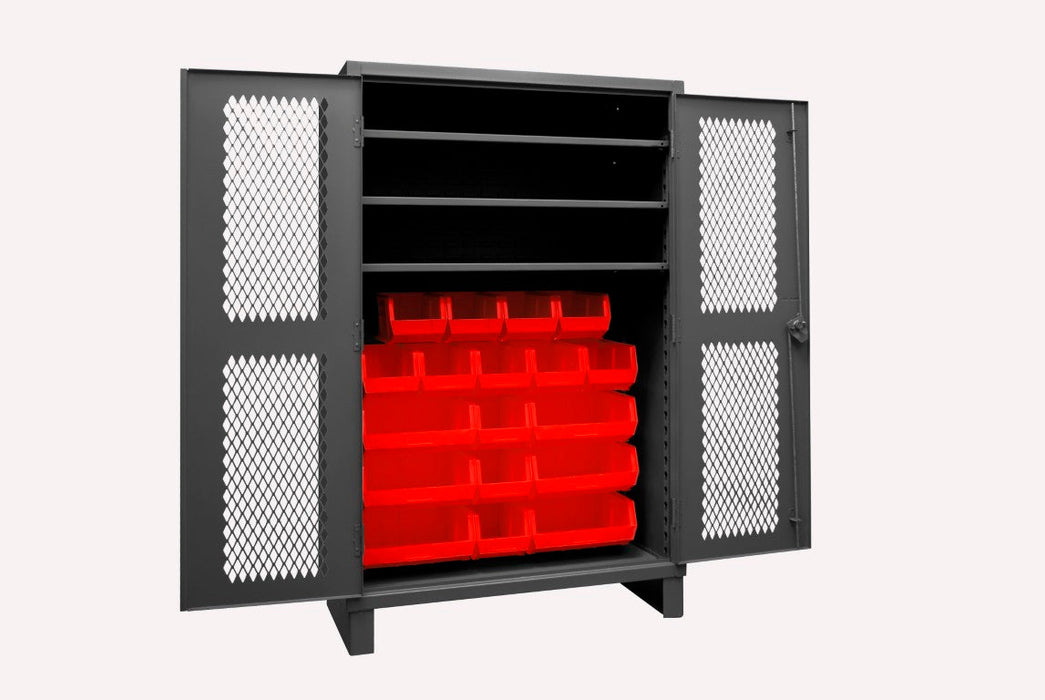 HDCV48-18B-3S1795 Ventilated Cabinet, 3 Shelves, 18 Bins