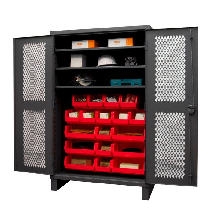 HDCV48-18B-3S1795 Ventilated Cabinet, 3 Shelves, 18 Bins