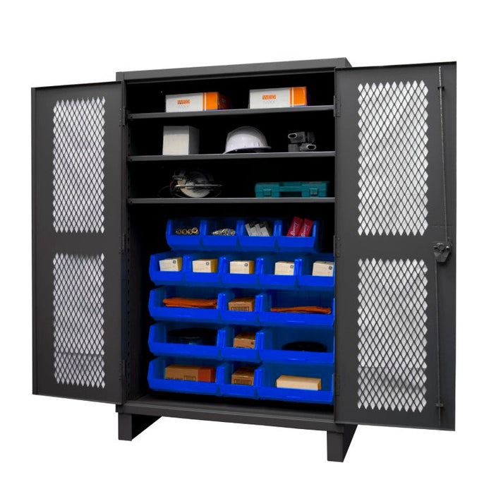 HDCV48-18B-3S5295 Ventilated Cabinet, 3 Shelves, 18 Bins