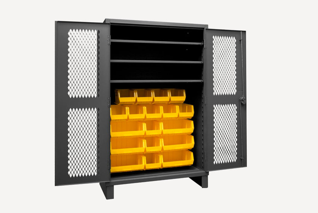 HDCV48-18B-3S95 Ventilated Cabinet, 3 Shelves, 18 Bins
