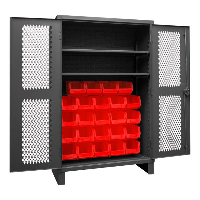 HDCV48-24B-2S1795 Ventilated Cabinet, 2 Shelves, 24 Bins