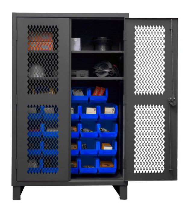 HDCV48-24B-2S5295 Ventilated Cabinet, 2 Shelves, 24 Bins