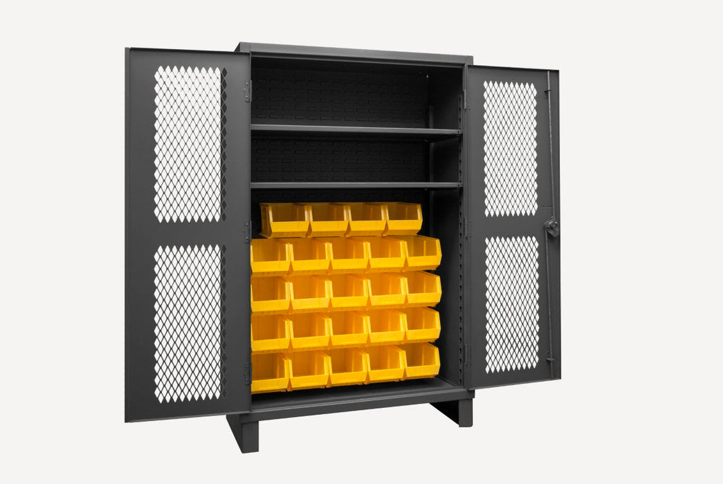 HDCV48-24B-2S95 Ventilated Cabinet, 2 Shelves, 24 Bins