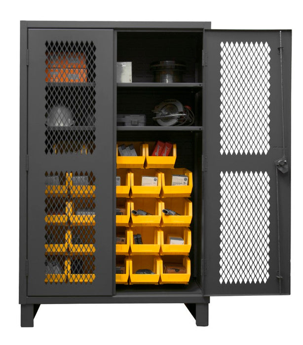 HDCV48-24B-2S95 Ventilated Cabinet, 2 Shelves, 24 Bins