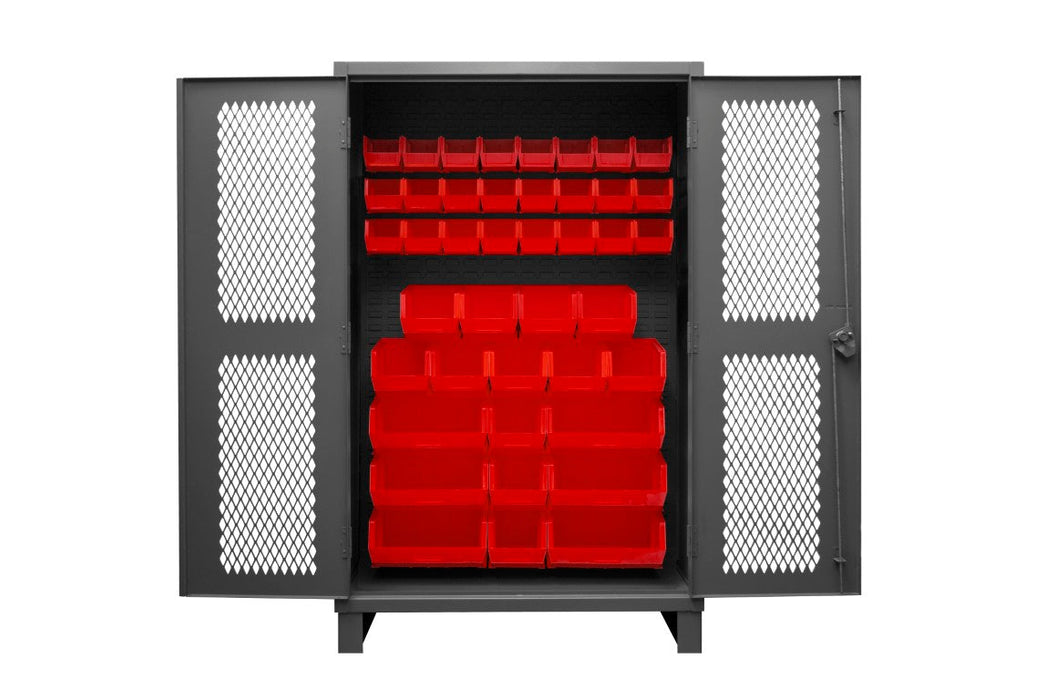 HDCV48-42B-1795 Ventilated Cabinet, 42 Red Bins