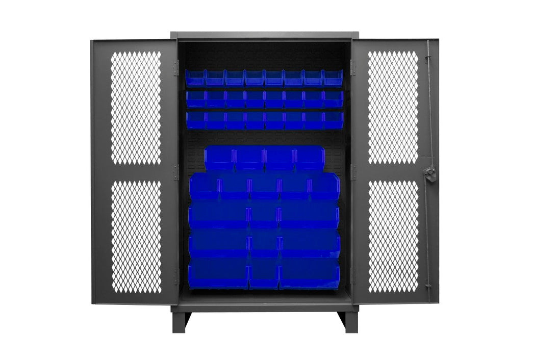 HDCV48-42B-5295 Ventilated Cabinet, 42 Blue Bins