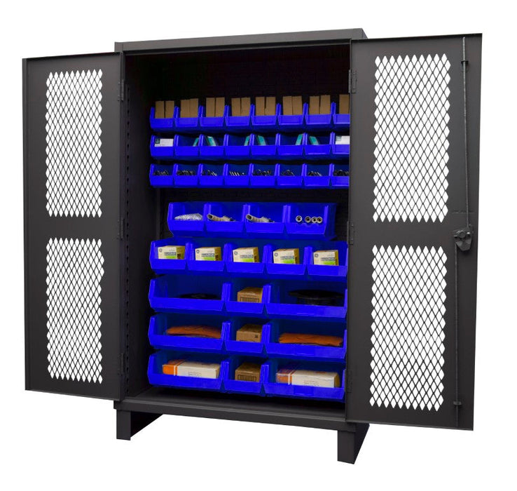 HDCV48-42B-5295 Ventilated Cabinet, 42 Blue Bins