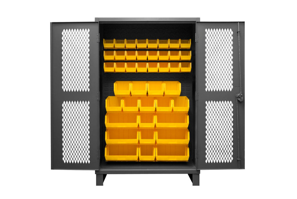 HDCV48-42B-95 Ventilated Cabinet, 42 Yellow Bins