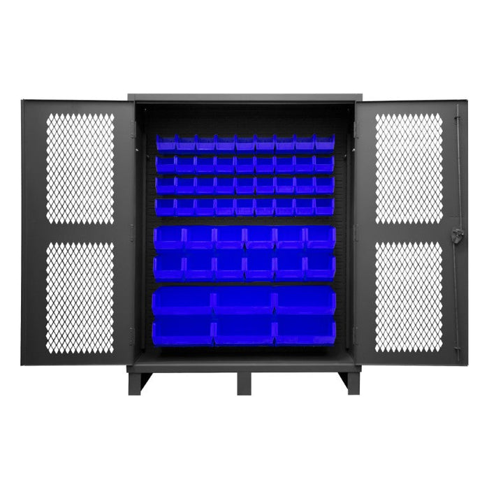 HDCV60-54B-5295 Ventilated Cabinet, 54 Blue Bins