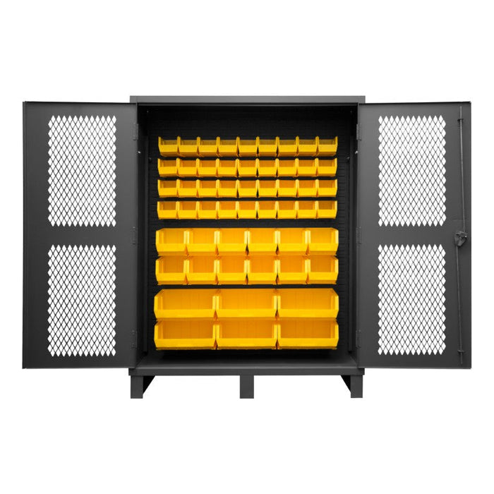 HDCV60-54B-95 Ventilated Cabinet, 54 Yellow Bins
