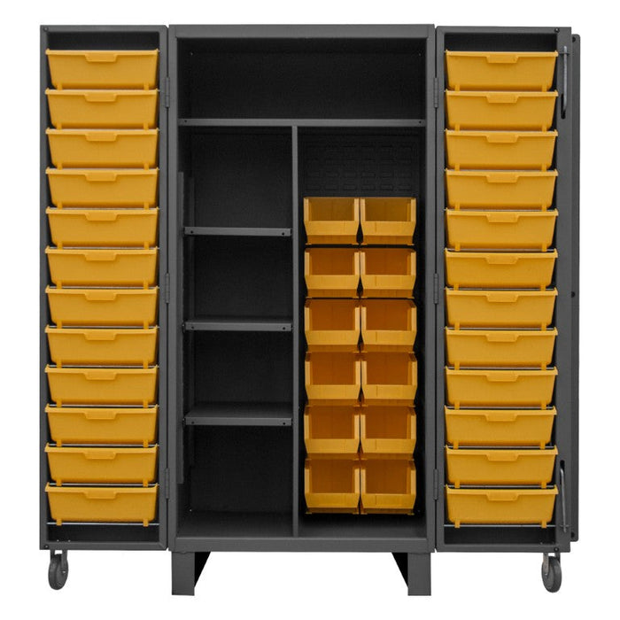 HDJ36-12DC24TB4S95 Cabinet, 4 Shelves, 12 Yellow Bins