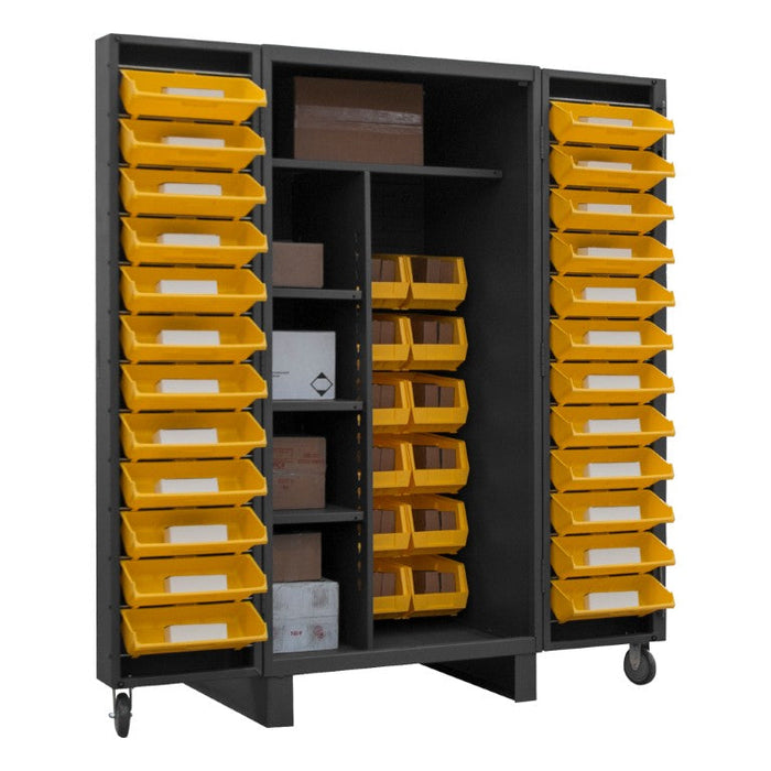 HDJ36-12DC24TB4S95 Cabinet, 4 Shelves, 12 Yellow Bins