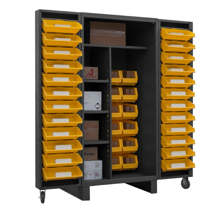 HDJ36-12DC24TB4S95 Cabinet, 4 Shelves, 12 Yellow Bins