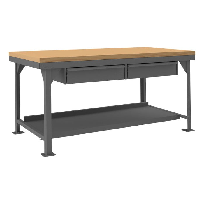 HDWBMT36962DR95 Workbench, Maple top, 2 Drawers, 96 x 36