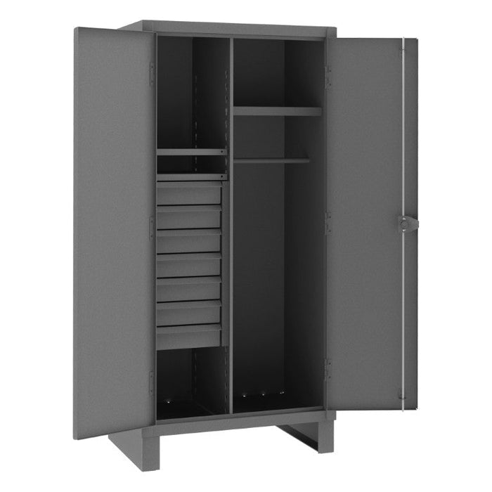 HDWC243678-7M95 Wardrobe Cabinet, 3 Shelves, 7 Drawers