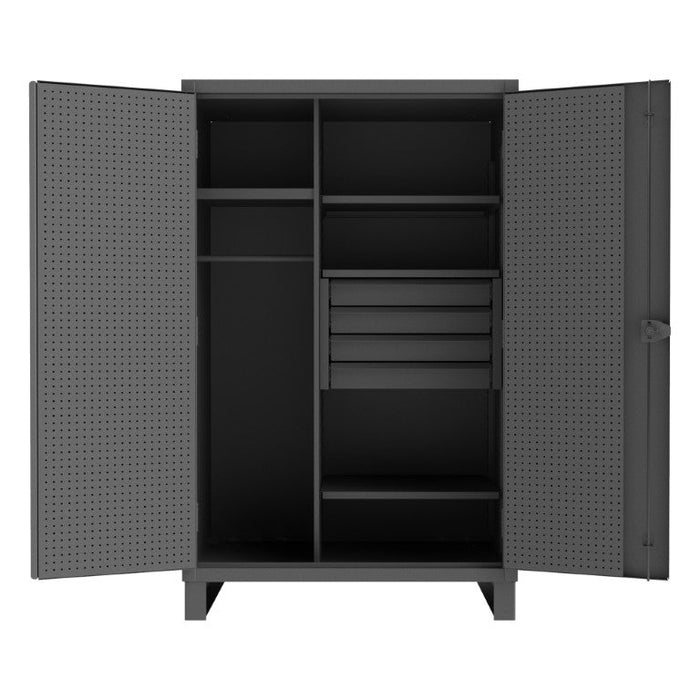 HDWCP244878-4M95 Wardrobe Cabinet, 3 Shelves, 4 Drawers