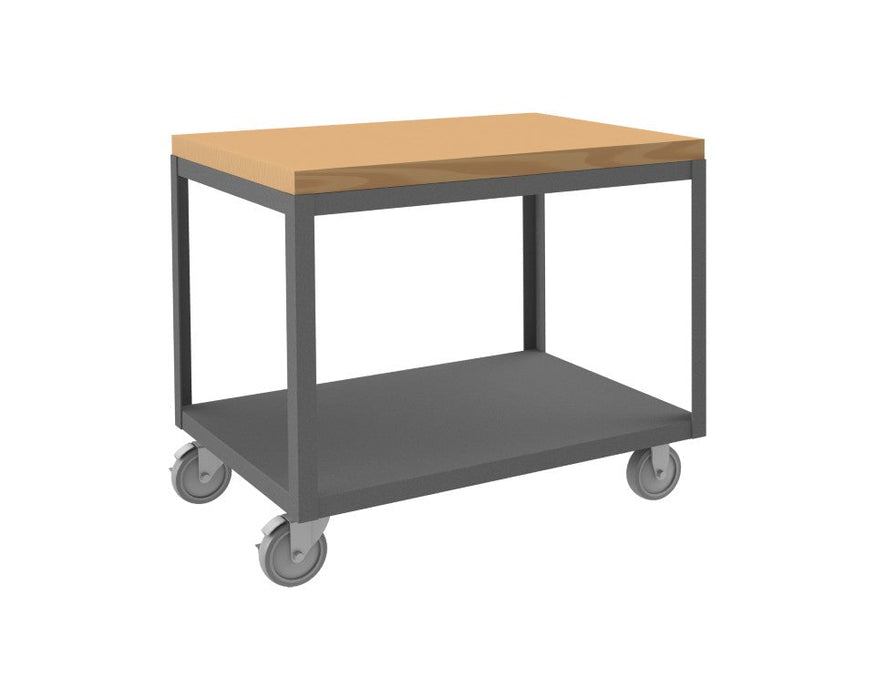HMT-2436-2-MT-95 High Deck Mobile Table, 2 Shelves