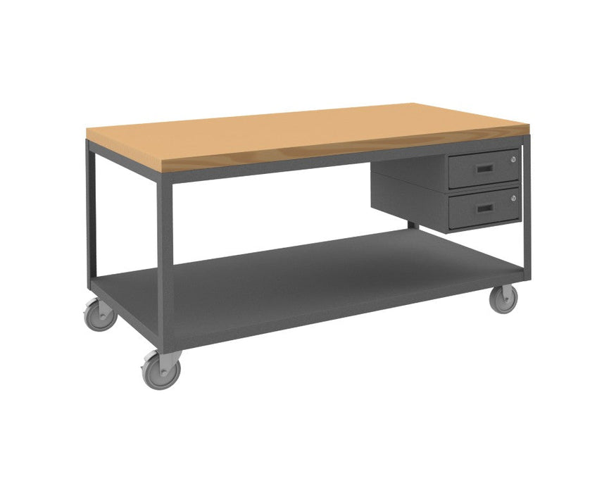 HMT-3060-2-MT-2DR-95 High Deck Mobile Table, 2 Shelves