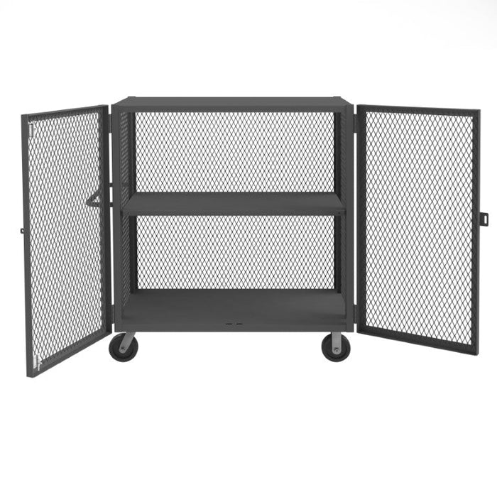 HTL-2448-DD-1AS-95 Security Mesh Truck, 2 Shelves, 24 x 48