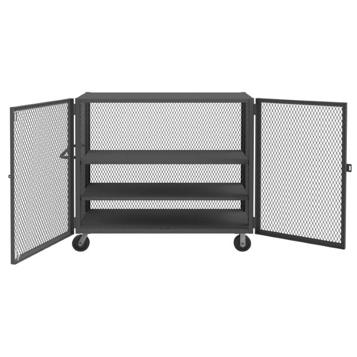 HTL-2460-DD-2AS-95 Security Mesh Truck, 3 Shelves, 24 x 60