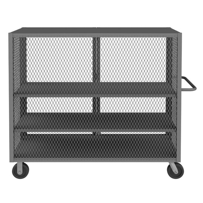 HTL-2460-DD-2AS-95 Security Mesh Truck, 3 Shelves, 24 x 60