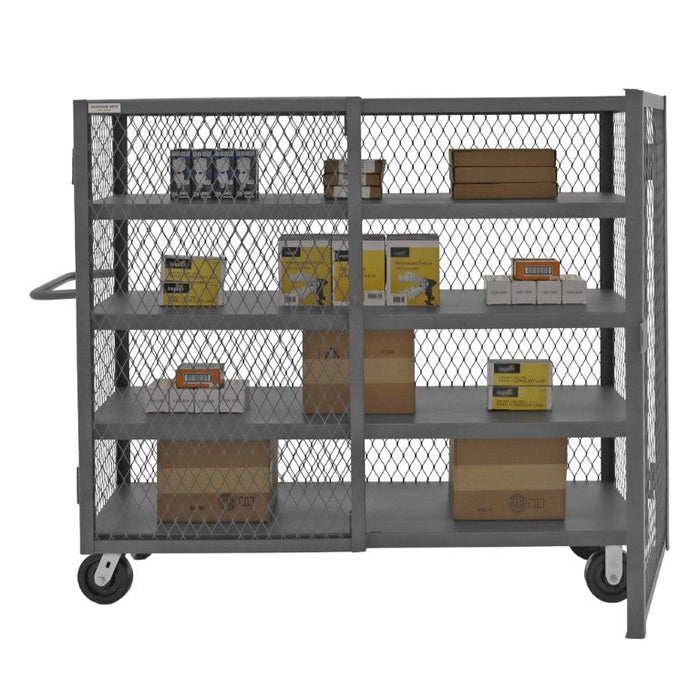 HTL-2460-DD-4-95 Security Mesh Truck, 4 Shelves, 24 x 60