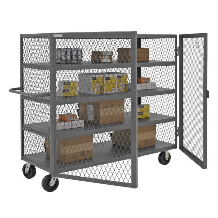 HTL-2460-DD-4-95 Security Mesh Truck, 4 Shelves, 24 x 60