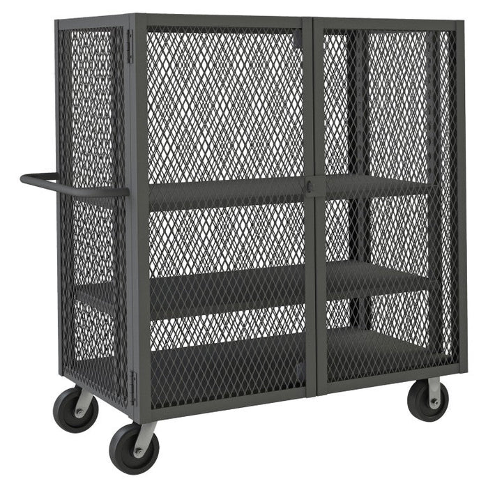 HTL-3048-DD-2AS-95 Security Mesh Truck, 3 Shelves, 30 x 48