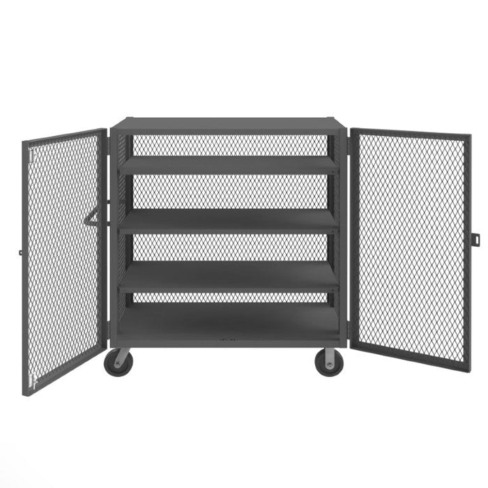 HTL-3048-DD-3AS-95 Security Mesh Truck, 4 Shelves, 30 x 48