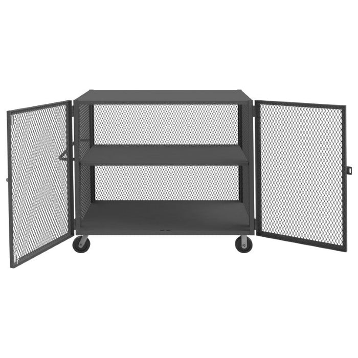 HTL-3660-DD-1AS-95 Security Mesh Truck, 2 Shelves, 36 x 60
