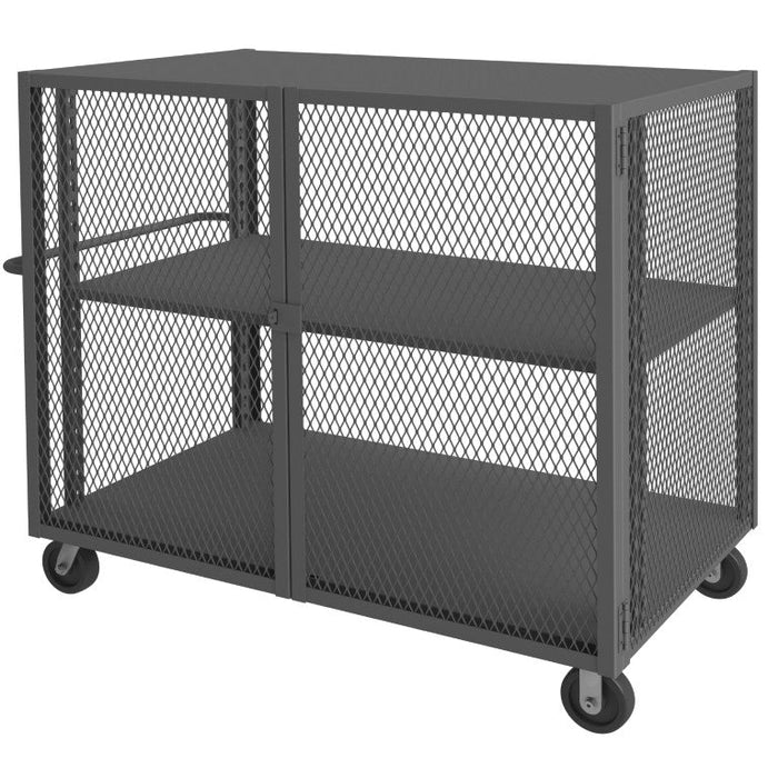 HTL-3660-DD-1AS-95 Security Mesh Truck, 2 Shelves, 36 x 60