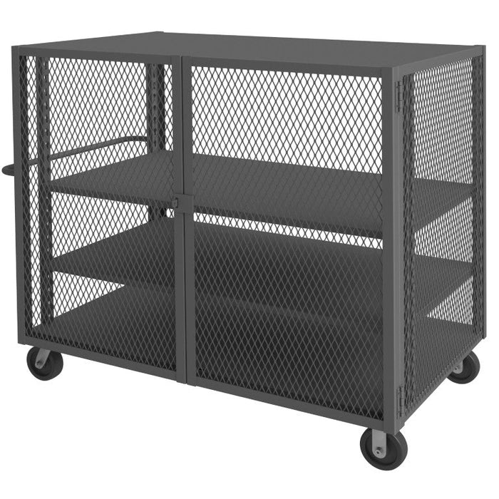 HTL-3660-DD-2AS-95 Security Mesh Truck, 3 Shelves, 36 x 60