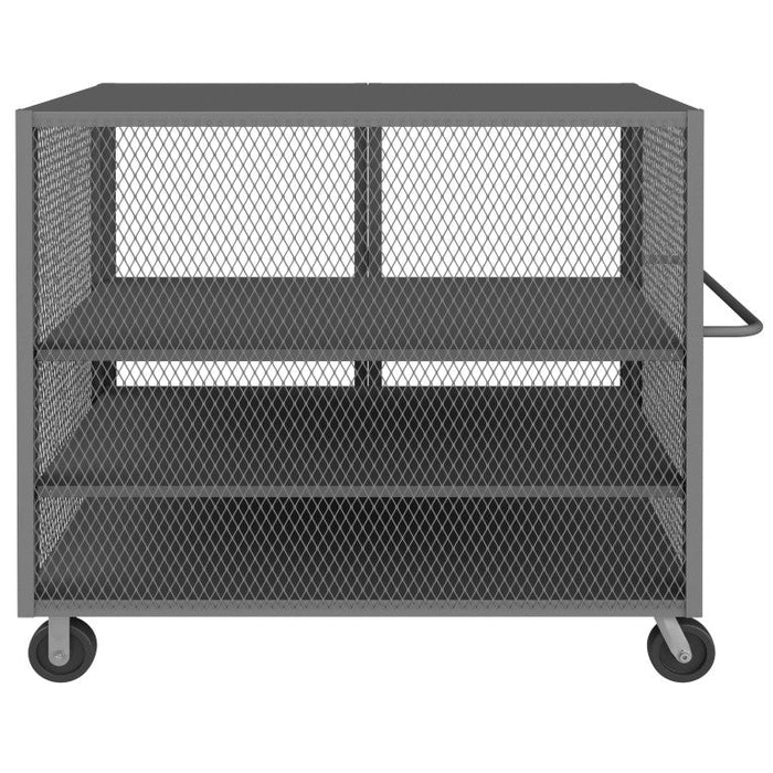 HTL-3660-DD-2AS-95 Security Mesh Truck, 3 Shelves, 36 x 60