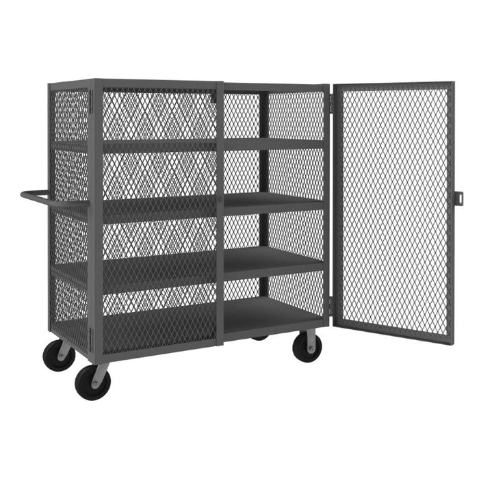 HTL-3660-DD-4-95 Security Mesh Truck, 4 Shelves, 36 x 60