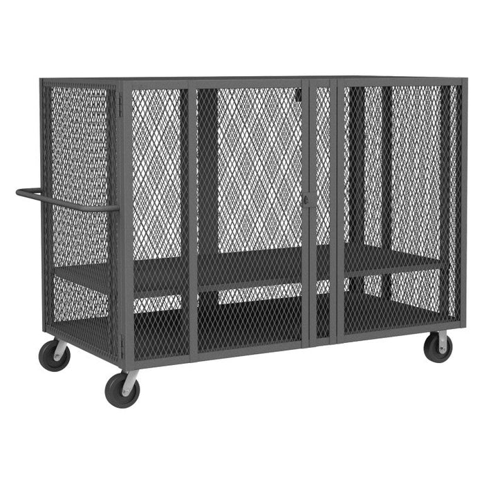 HTL-3672-DD-1AS-95 Security Mesh Truck, 2 Shelves, 36 x 72