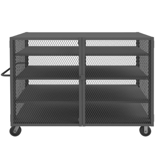 HTL-3672-DD-3AS-95 Security Mesh Truck, 4 Shelves, 36 x 72