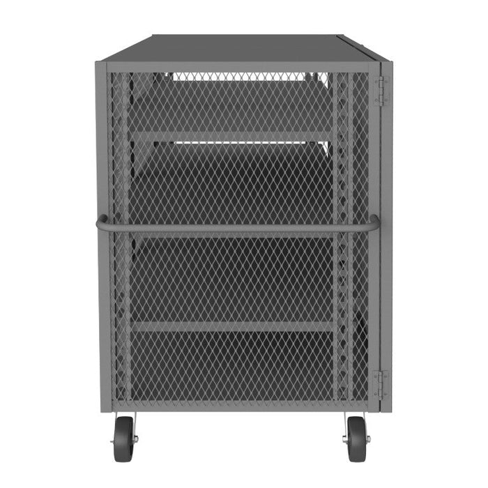 HTL-3672-DD-3AS-95 Security Mesh Truck, 4 Shelves, 36 x 72